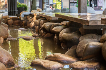 有馬温泉　Arima Hot Spring　金の湯　Gold Spring　太閤の湯　足湯