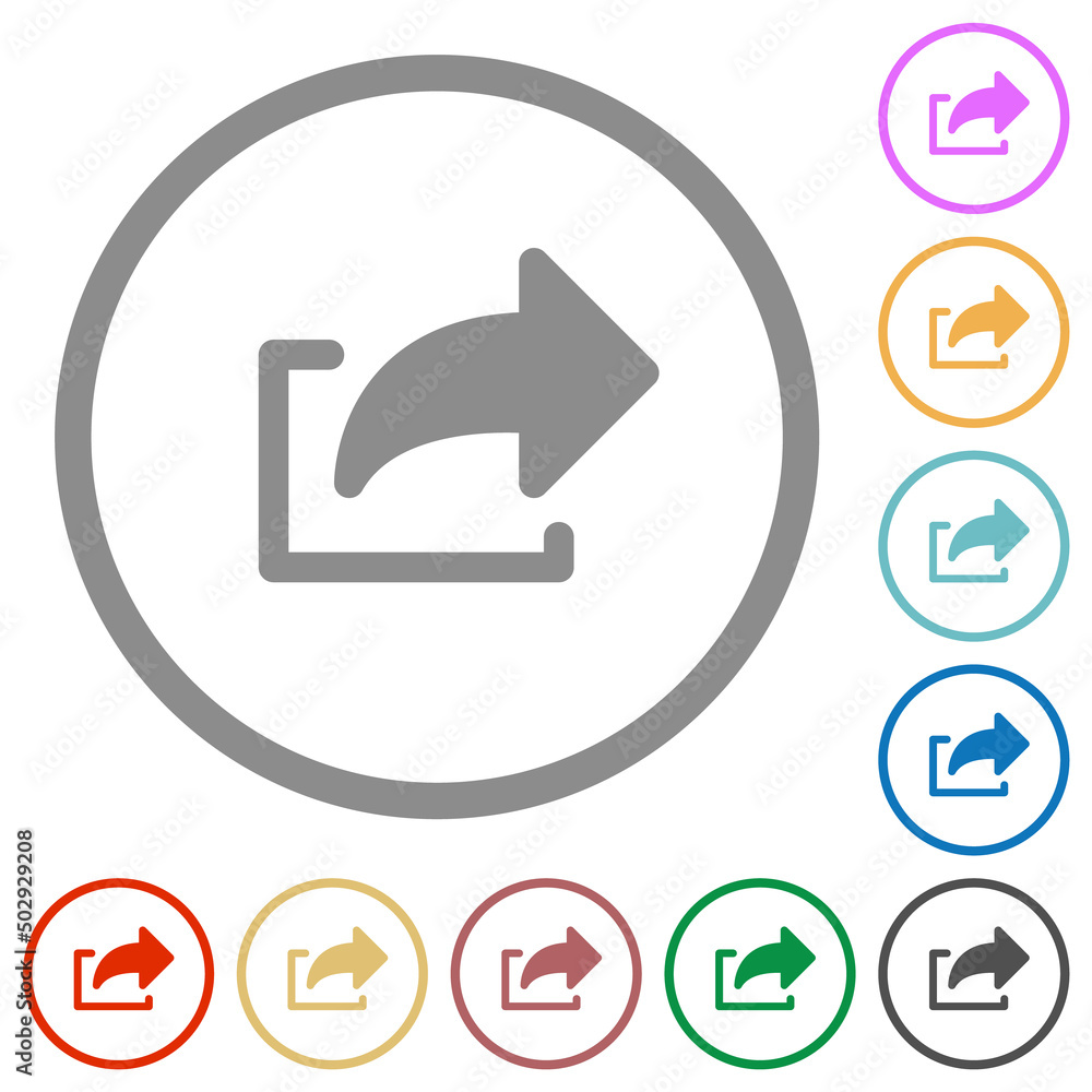 Poster export symbol solid flat icons with outlines