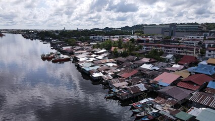 Miri, Sarawak Malaysia - May 2, 2022: The Landmark and Tourist Attraction areas of the of Miri...