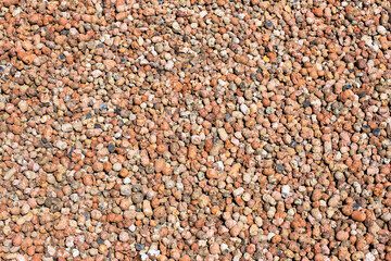 Many claydite stones as background, texture, pattern.