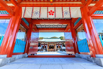 春の防府天満宮　山口県防府市　Hofu Tenmangu Shrine in Spring. Yamaguchi-ken Hofu city.