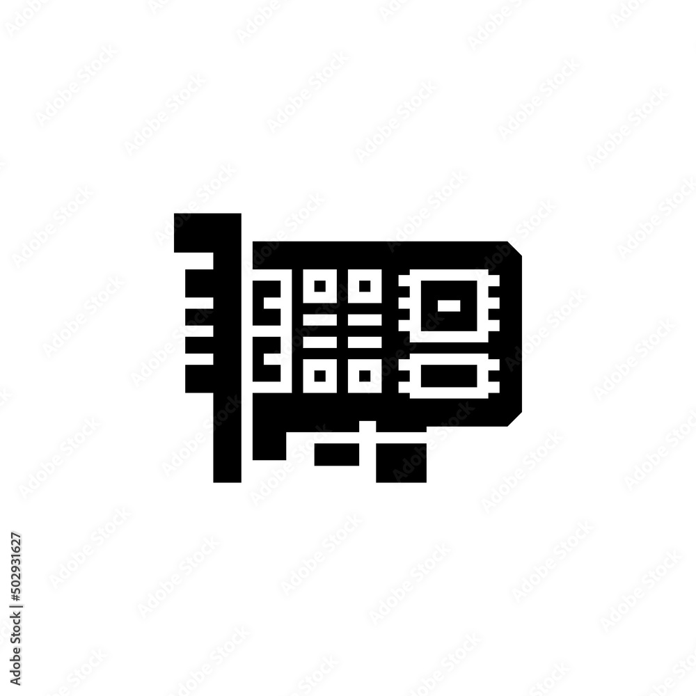 Poster sound card vector icon. computer component icon solid style. perfect use for logo, presentation, web