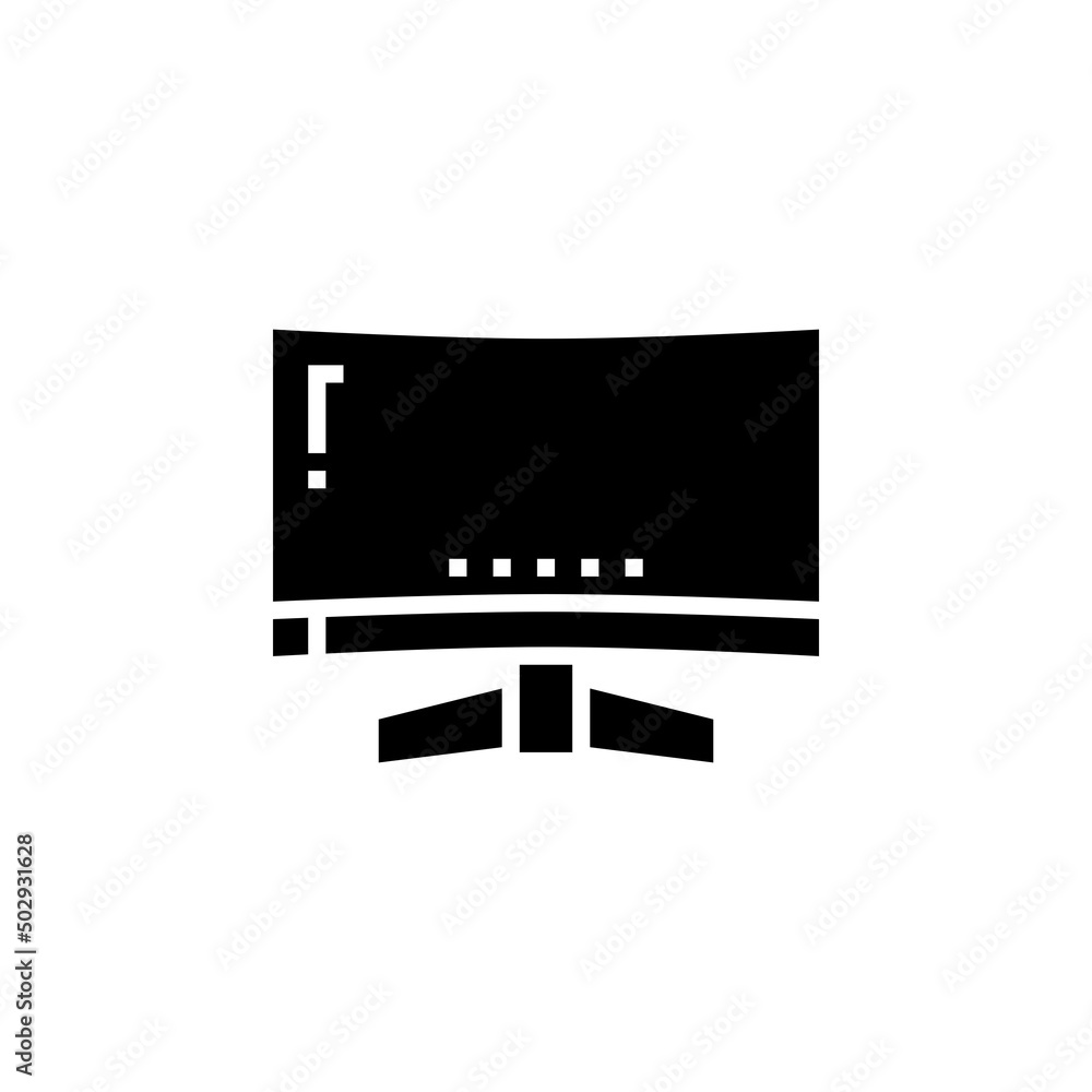 Poster monitor vector icon. computer component icon solid style. perfect use for logo, presentation, websit