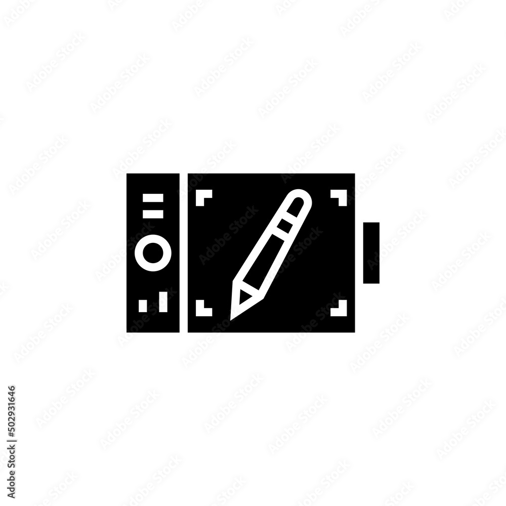 Aufkleber pen tablet vector icon. computer component icon solid style. perfect use for logo, presentation, web