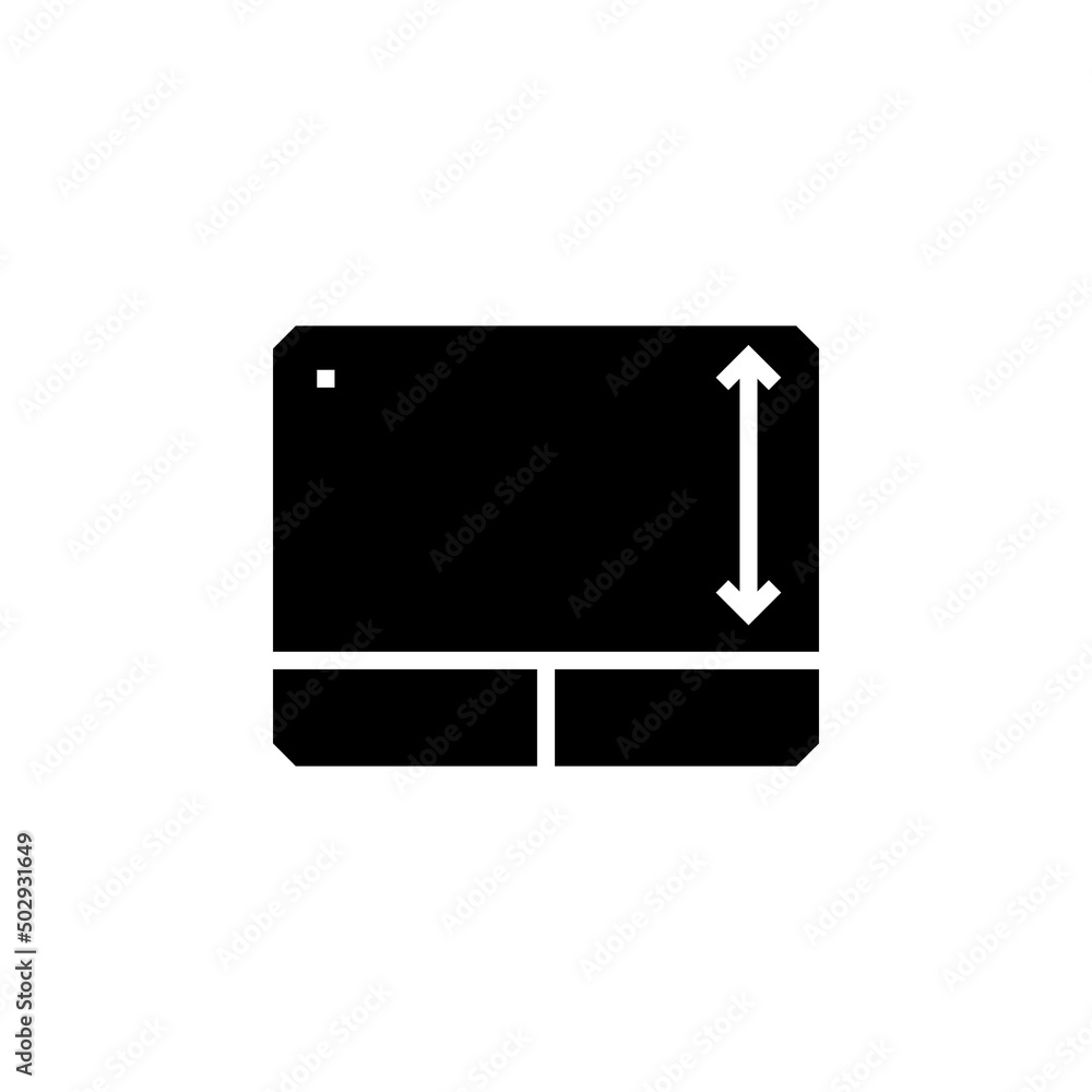 Poster touch pad vector icon. computer component icon solid style. perfect use for logo, presentation, webs