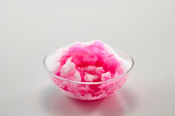 冷たくて甘いイチゴのかき氷