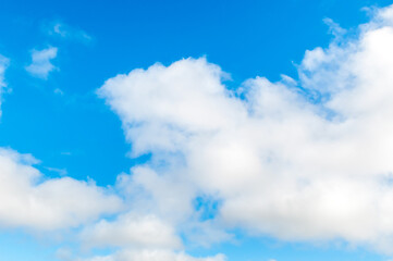 Obraz na płótnie Canvas Beautiful blue sky on a sunny day, blue sky texture background