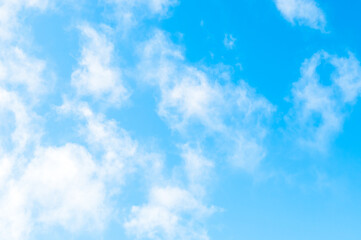Fototapeta na wymiar beautiful blue sky with white clouds texture background