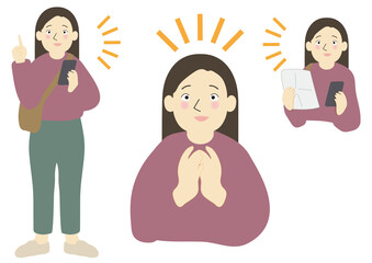 理解し笑顔でお話しするアジア人の女性