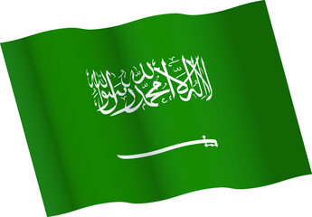 Waving flag of Saudi Arabia vector