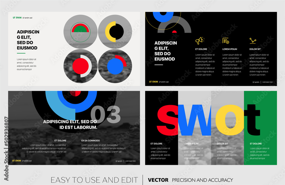 Poster elements for infographics on a minimalist background. presentation templates. use in presentation, f