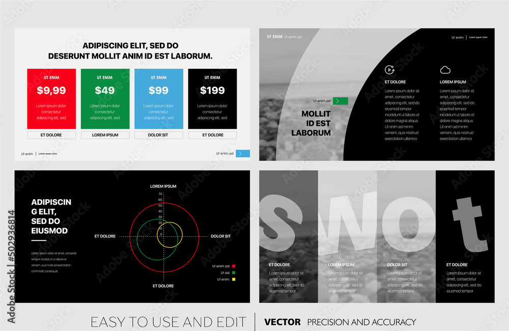 Poster elements for infographics on a minimalist background. presentation templates. use in presentation, f