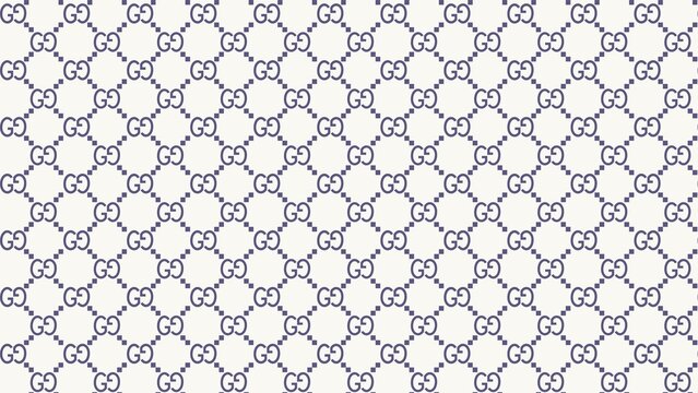 Lombok, Indonesia - Mei 6, 2022: Official pattern of gucci in white color. Vector illustration.