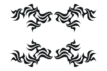 Abstract tattoo ornamental frame.