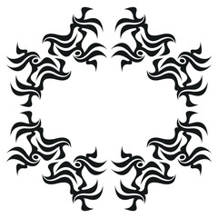 Abstract tattoo ornamental frame.