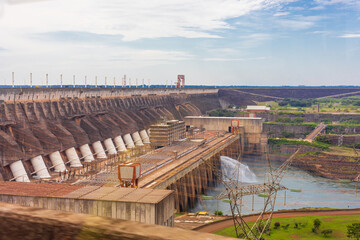 Water downstream of the binational Itaipu hydroelectric plant