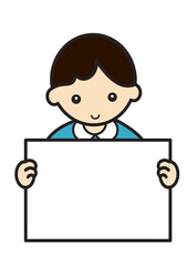 ボードを持つ男の子