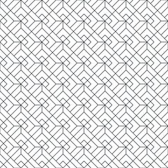 Seamless geometric pattern . Black on white background .Average thickness lines .