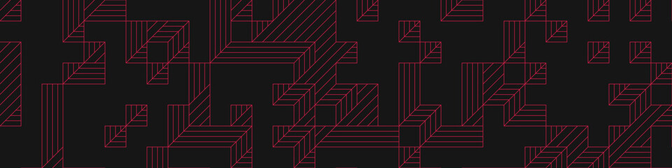 Implementation of Edward Zajec’s “Il Cubo” from 1971. Essentially a Truchet tile set of 8 tiles and rules for placement art illustration