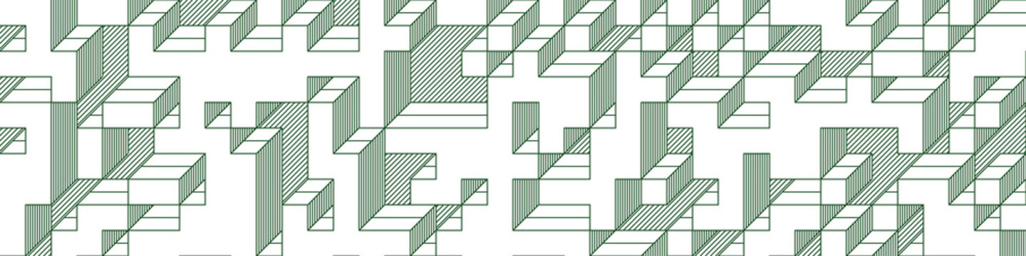 Implementation of Edward Zajec&rsquo;s &ldquo;Il Cubo&rdquo; from 1971. Essentially a Truchet tile set of 8 tiles and rules for placement art illustration