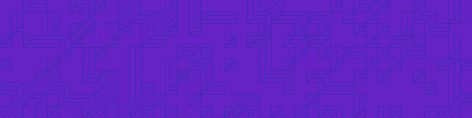 Obraz premium Implementation of Edward Zajec’s “Il Cubo” from 1971. Essentially a Truchet tile set of 8 tiles and rules for placement art illustration