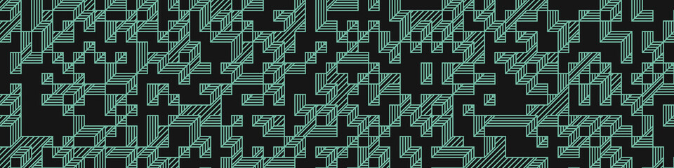 Implementation of Edward Zajec’s “Il Cubo” from 1971. Essentially a Truchet tile set of 8 tiles and rules for placement art illustration