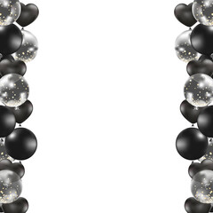 Black balloon border frame © Moko22