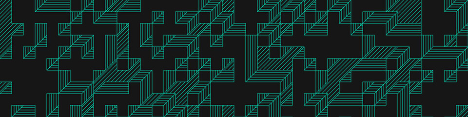 Implementation of Edward Zajec’s “Il Cubo” from 1971. Essentially a Truchet tile set of 8 tiles and rules for placement art illustration