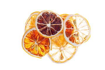 orange slices isolated on white