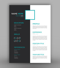 modern print ready cv resume design template