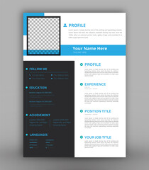 modern print ready cv resume design template