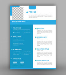 modern print ready cv resume design template