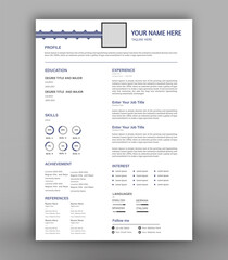 modern print ready cv resume design template