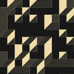 Implementation of Edward Zajec&rsquo;s &ldquo;Il Cubo&rdquo; from 1971. Essentially a Truchet tile set of 8 tiles and rules for placement art illustration