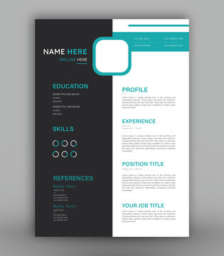 modern print ready cv resume design template