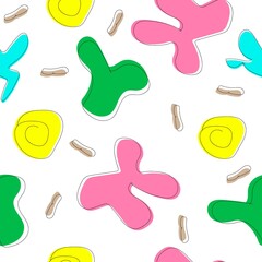 Seamless pattern, blots pattern for design. Simple vector drawing