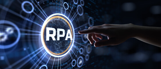 RPA Robotic process automation innovation business technology artificial intelligence.