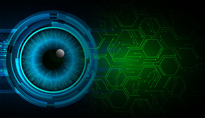 eye cyber circuit future technology concept background