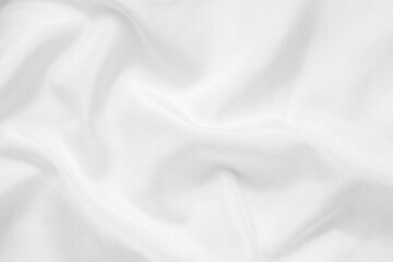 Abstract white fabric with soft wave texture background