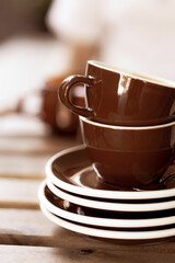 a cup of coffee and Pasteis