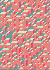 Implementation of Edward Zajec’s “Il Cubo” from 1971. Essentially a Truchet tile set of 8 tiles and rules for placement art illustration