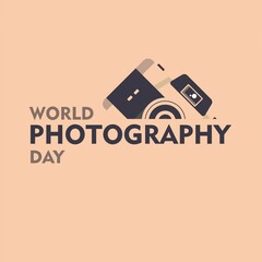 world photography day, perfect design, vector illustration and text