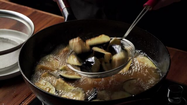 Northeast China's specialty home-cooked dish - garlic roasted eggplant cubes