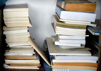 Books in the library in the modern era of technology, no one has read them.