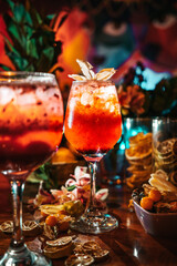 Cocktails floreados