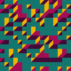 Implementation of Edward Zajec’s “Il Cubo” from 1971. Essentially a Truchet tile set of 8 tiles and rules for placement art illustration