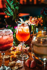 Cocktails floreados