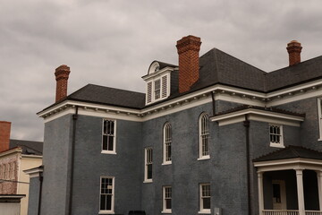 Grey Brick Architecture Historic City Buildings