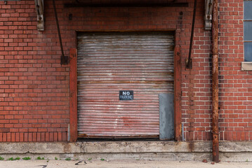 Loading dock door.