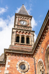 Victorian city architecture at Saint James University Hospital Chapel in Leeds, Yorkshire, England...